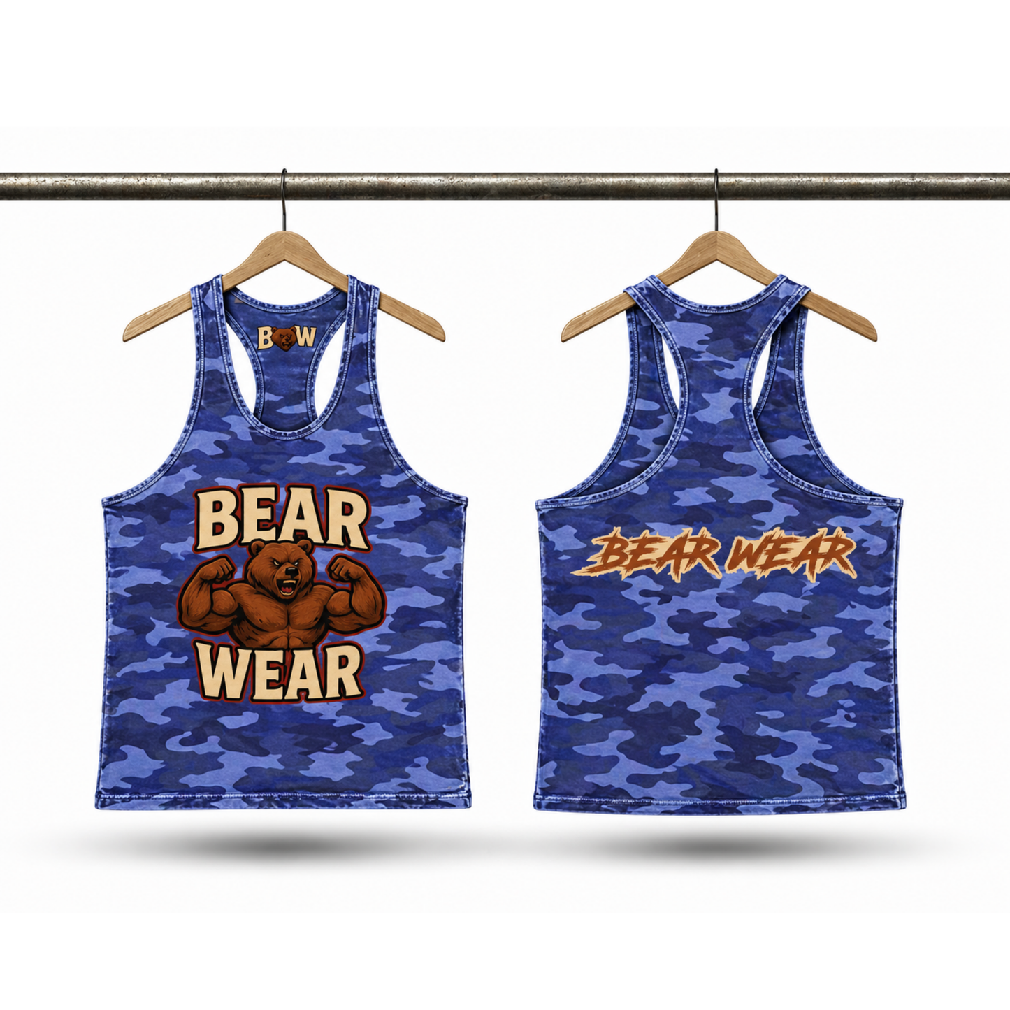 Bear Wear Stringer Vest - Blue Camo