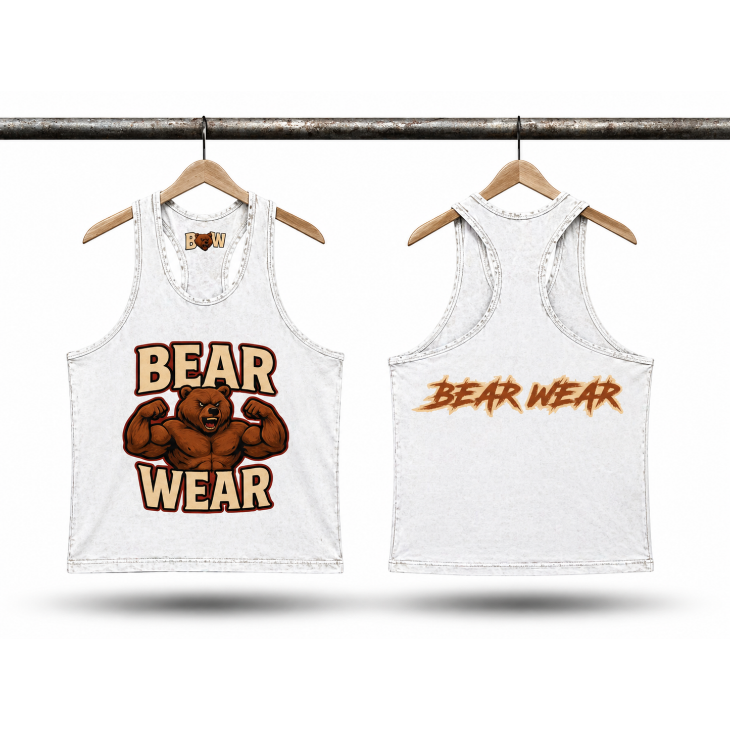 Bear Wear Stringer Vest - White