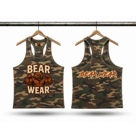 Bear Wear Stringer Vest - Dark Green