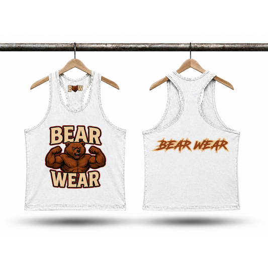 Bear Wear Stringer Vest - White